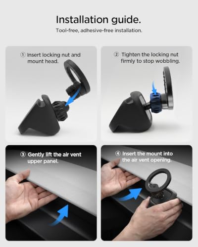 Spigen Tesla Air Vent MagSafe Mount for Model Y Juniper & YL & 3 Highland - size: Center Vent