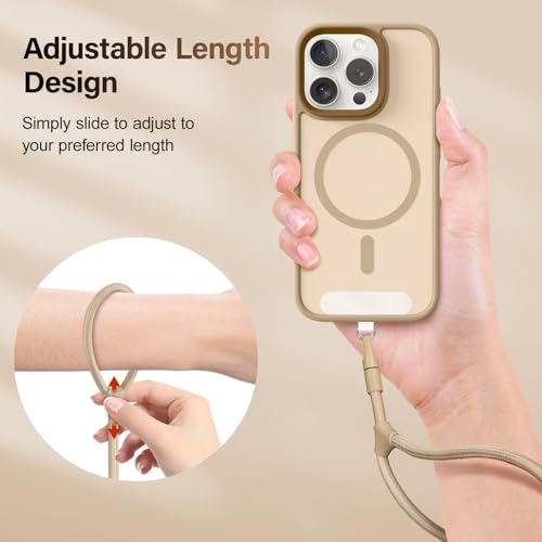 Dadanism Phone Wrist Strap, Universal Adjustable Hand Wrist Strap Lanyard - color: Camel, style: Short