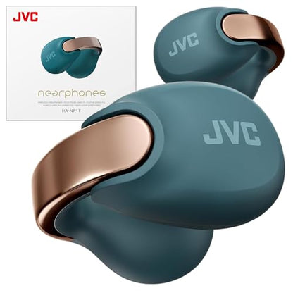 JVC Nearphones HANP1TA Open Ear True Wireless Headphones, Teal Blue - color: Teal Blue