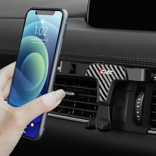 BEERTE Car Phone Holder for Mazda CX-5 2017-2026 CX5 Gravity Phone Mount - color: Carbon Fiber Pattern