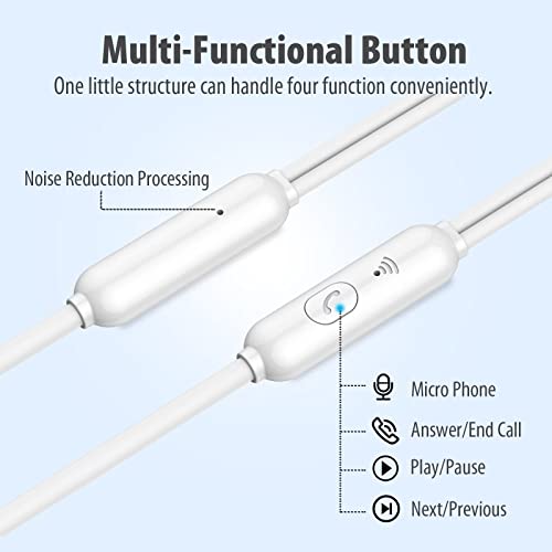 HUOMU Wired Earbuds 5-Pack with Microphone, 3.5mm Stereo Headphones