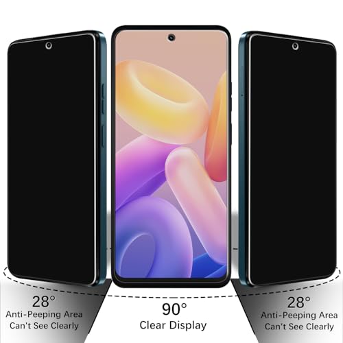 2 Pack Privacy Screen Protector for Motorola Moto G 5G 2026 - color: Black-Moto G 5G 2026