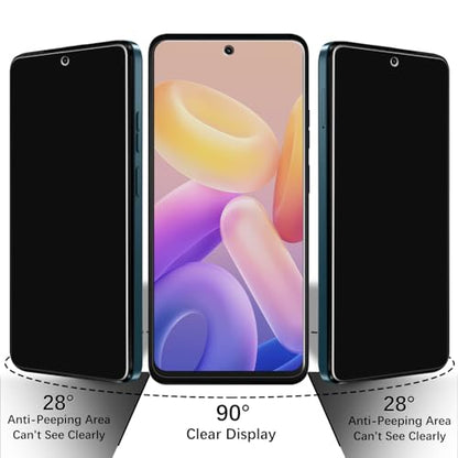 2 Pack Privacy Screen Protector for Motorola Moto G 5G 2026 - color: Black-Moto G 5G 2026