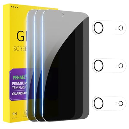PEHAEL for iPhone Air/17 Air Privacy Screen Protector+Camera Lens Protector