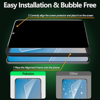 Pokolan Privacy Screen Protector for Samsung Galaxy S22 Tempered Glass Film