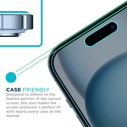 Tech Armor Privacy Glass for iPhone 15 Plus Screen Protector 1-Pack - size: iPhone 15 Plus-6.7 Inch