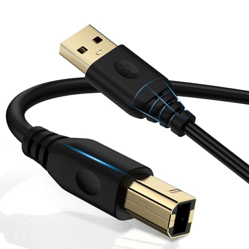 USB Printer Cable 6FT Printer Cord to Computer HP Printer Cable to Laptop - color: Black-p