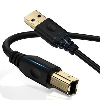 USB Printer Cable 6FT Printer Cord to Computer HP Printer Cable to Laptop - color: Black-p