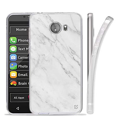 Compatible with GreatCall Jitterbug Smart2 (5.5” Screen) Smartphone Compatible with Seniors/Phone Skin Case Slim - color: Marble