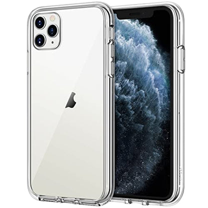 JETech Case for iPhone 11 Pro Max, Anti-Yellowing, Clear | Shockproof Protection, Scratch Resistant Hard PC Back, Durable Transparent TPU Bumper - color: Clear