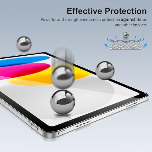 SPARIN 2+2 Pack Screen Protector for iPad (A16) 11th/10th Gen (11”/10.9”) | Tempered Glass + Camera Lens Protector Full Protection, Case Friendly, Anti Scratch, Apple Pencil Compatible-Silver - color: Silver