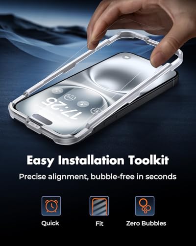 UNBREAKcable iPhone 16 Plus Screen Protector & Camera Lens Protector - size: iPhone 16 Plus