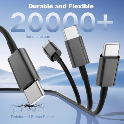 FOXSEA USB A to USB C Cable for iPhone 17/16/15 USB C Car CarPlay Cable - color: Black, size: 3FT