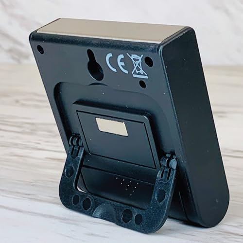 Premium Stainless Steel Digital Kitchen Timer – Ultra-Strong Magnetic Back, Fold-Out Desk Stand, Effortless One-Touch Setup, Extra-Loud Alarm, Oversized Display, Auto Memory, Auto Shut-Off (1)