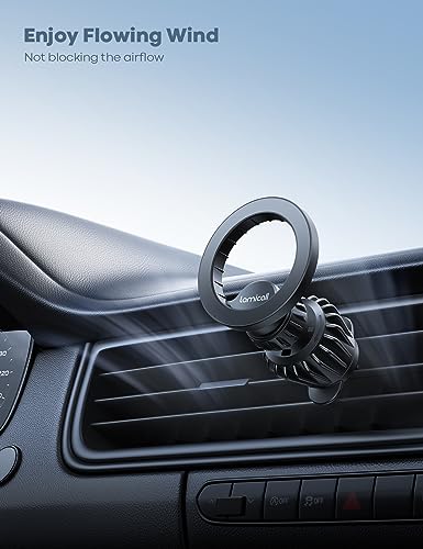 Lamicall for MagSafe Car Mount Vent 20 Super Magnets Accessories for iPhone - color: Black