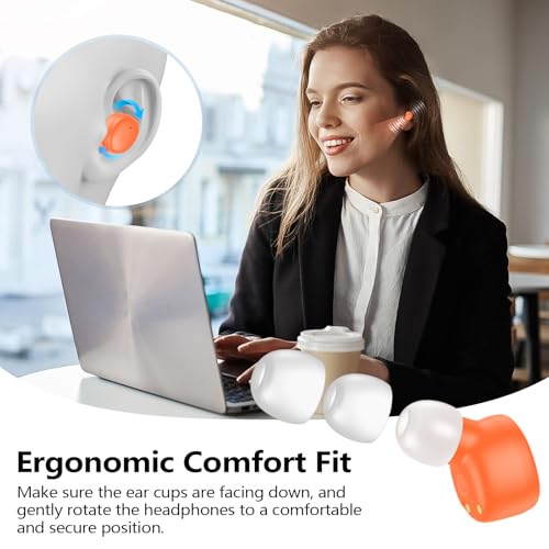 kurdene Wireless Earbuds Bluetooth 5.3 Light Weight in Ear Headphones - color: Orange