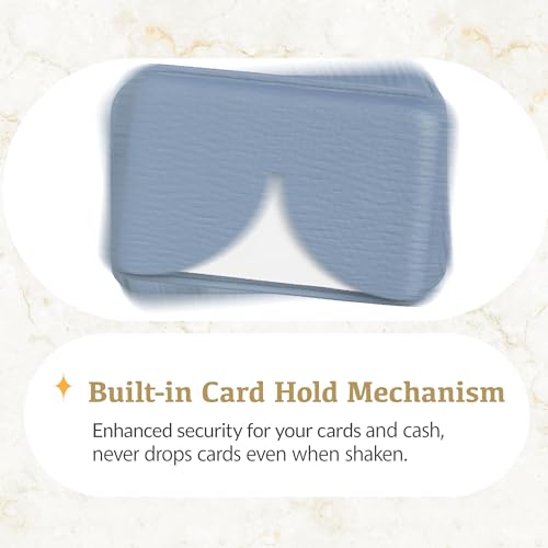 Luner - Eco Leather Magnetic Side-Access Card Wallet Compatible with Magsafe - [for iPhone 16, 15, 14, 13, 12 series] - [Holds 2 cards] - Frost Blue - color: Frost Blue, style: Side-access