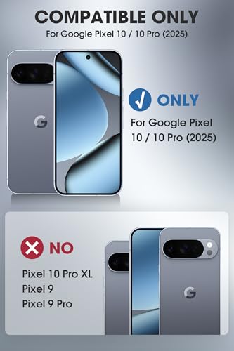 i-Blason for Google Pixel 10 Pro/Pixel 10 Case with Stand, 6.3'', Black | 360° Full-Body with Built-in Screen Protector, Foldable Kickstand, Textured Grip, Heavy Duty Rugged Protective Bumper Case - size: Pixel 10/10 Pro 6.3 inch