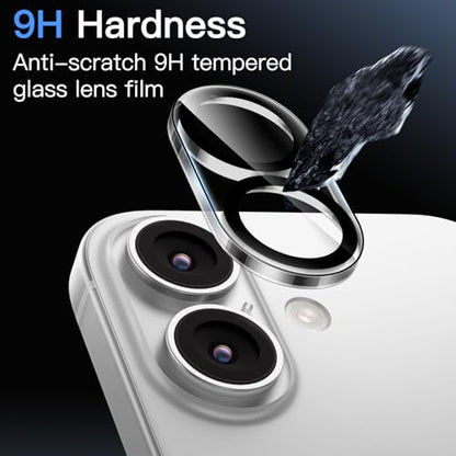 JETech Camera Lens Protector for iPhone 17, Clear, 3-Pack | 9H Tempered Glass, HD Clear, Anti-Scratch Protection, Night Shot Compatible, Case-Friendly - size: iPhone 17