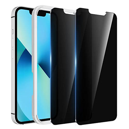 WHPXJY [2 Pack] for iPhone 13 Privacy Screen Protector Compatible with iPhone 13 Pro/14, Anti-Spy Tempered Glass Film, Touch Sensitive, No Air Bubbles, Case Friendly, with Easy Alignment Tool - size: iPhone 13/13Pro-6.1Inch