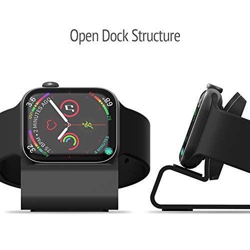 Sincetop Compatible with Apple Watch Charger Stand Ultra 2/Ultra/SE/9/8/7/6/5/4/3/2/1, Aluminum iWatch 49 45 41 44 40 42 38 Charging Holder Dock Nightstand Mode-Magnetic Charger not Included-Black - color: Black