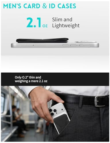 Cell Phone Wallet,Magnetic Wallet with Stand,Slim Card Holder - color: Black3