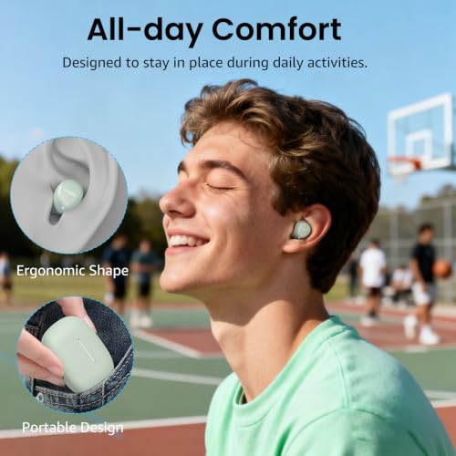 TOZO A1 Wireless Earbuds Bluetooth 5.3 Light Weight in Ear Headphones - color: Green