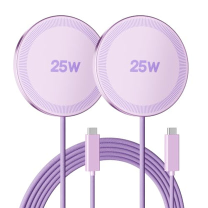 MagSafe 25W Wireless Charger for Apple Magnetic Fast Charging Pad - color: Light Violet