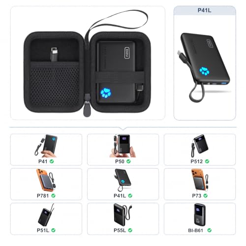 khanka Hard Protective Case for INIU 45W Fast Charging Charger,Black - color: black