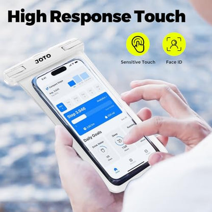 JOTO Up to 7" Universal Waterproof Phone Case for iPhone 17 Air 16 15 14 13 12 11 Plus Pro Max, IPX8 Cellphone Dry Bag XR X SE, Galaxy S23 S22 S21 S20+ S20 S10 Plus Note, Pixel -White - color: White, size: 1 Pack