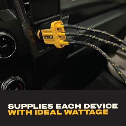 DEWALT 65W PD 3-Port Car Charger – USB-C PPS Fast Charging - size: 3-Ports-2 USB C+USB A