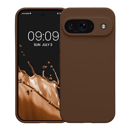 kwmobile Case Compatible with Google Pixel 9 Case - Protective Slim TPU Phone Cover - Soft Matte Finish - Chocolate - color: Chocolate, size: Pixel 9
