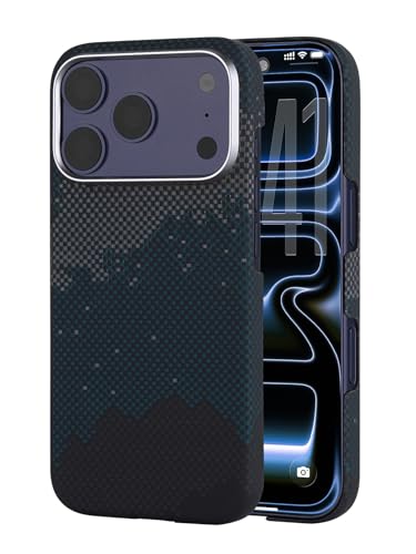 Aramid fiber Ultra-Thin Magnetic Caseless Feel Case for iPhone 17 Pro | Handwoven 600D aramid, Lightweight , compatible with MagSafe, Caseless Feel, case for iPhone 17 pro,Star River - color: Star River