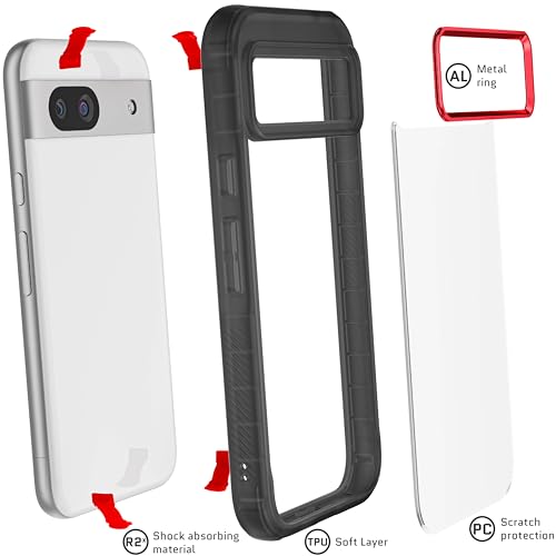 Ghostek Covert Google Pixel 8a Case Clear with Shockproof Drop Protection Premium Protective Wireless Charging Compatible Phone Cover Designed for 2024 Google Pixel 8a (6.1") (Smoke) - color: Smoke, size: Pixel 8a
