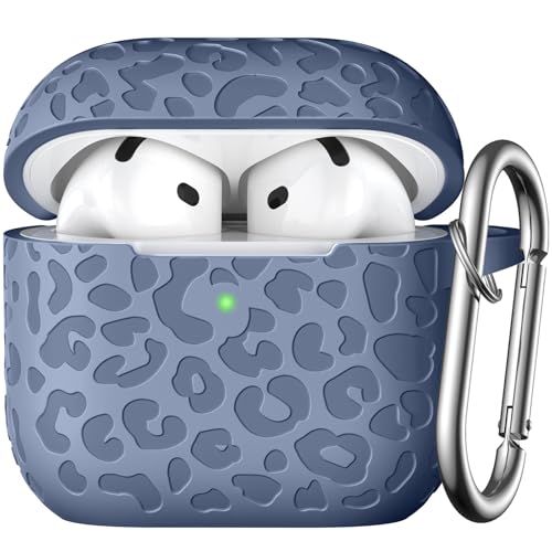 Leopard Engraved for AirPods 5 (2026) and AirPods 4 Case Cover (2024) - color: Lanhui, size: Airpods 5 & 4 Case