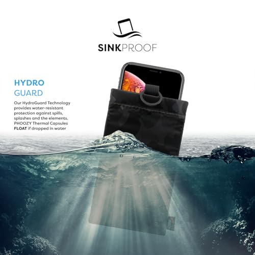 PHOOZY Apollo II Thermal Phone Case with NASA-Derived Technology - Extends Battery Life 4X in Hot or Cold Weather - Military Grade 8-Foot Drop Protection Insulated Pouch - Medium Black Camo - color: Apollo II Black Camo, size: MEDIUM