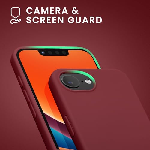 kwmobile Case Compatible with Apple iPhone 17e / iPhone 16e Case - Soft Slim Protective TPU Silicone Cover - Bordeaux Violet - color: bordeaux violet