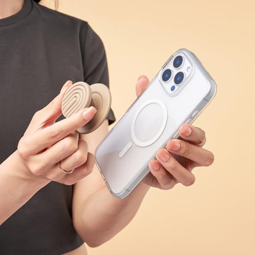 PopSockets Phone Grip for MagSafe, Magnetic Holder- Latte - color: Latte