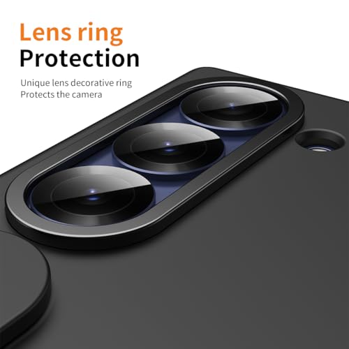 for Samsung Galaxy Z Fold 6 Protect Case with Wristband Stand,Bulit-in Screen & Lens Protection Shockproof Full Body Drop Fall Protection.(Black) - color: Black