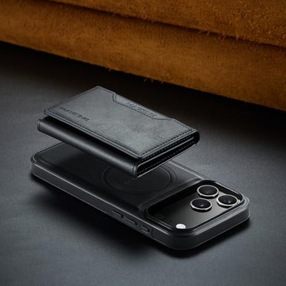 K2 2 in 1 Detachable Magnetic Phone Cases Compatible with iPhone 17 Pro Max Case with Card Holder RFID Blocking, Compatible with Magsafe Wallet, Leather 6.9'' (Black, iPhone 17 Pro Max) - color: Black, size: iPhone 17 Pro Max