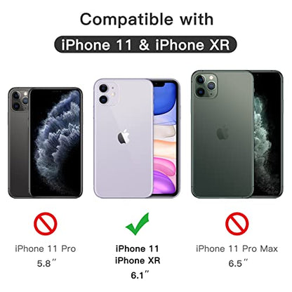 JETech Full-Coverage Screen Protector for iPhone 11/XR, 3-Pack | Black Edge Tempered Glass, Easy Installation Tool, HD Clear, Case-Friendly - size: iPhone 11/XR