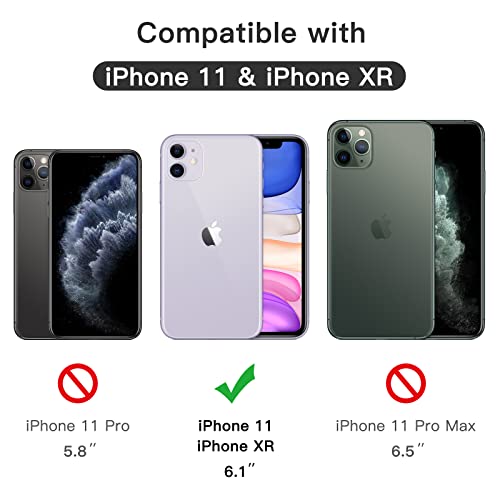 JETech Full-Coverage Screen Protector for iPhone 11/XR, 3-Pack | Black Edge Tempered Glass, Easy Installation Tool, HD Clear, Case-Friendly - size: iPhone 11/XR