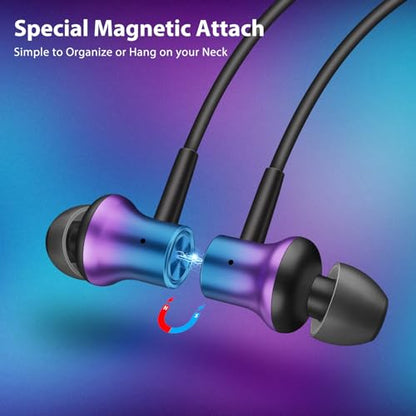Jiunai USB C Earbuds for iPhone 18 Pro Headphones with Mic Gradient Purple - color: Gradient Purple