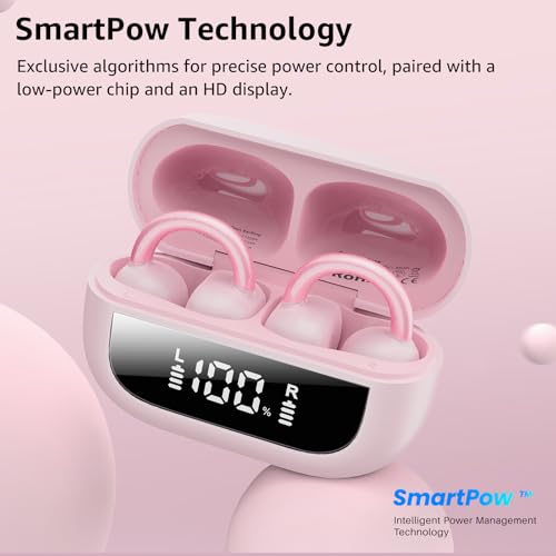 TOZO OpenEarRing Open Ear Earbuds 40H Bluetooth 5.4 Lightweight Comfort - color: Rose Gold