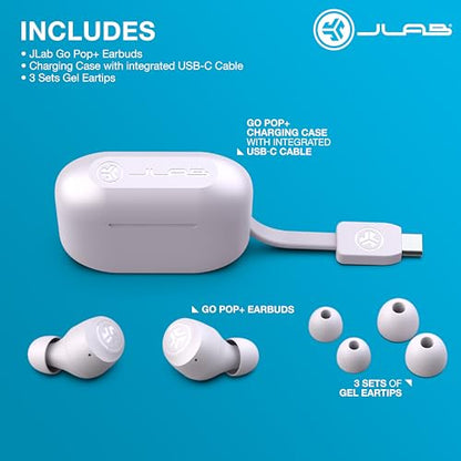 JLab Go Air Pop+ Earbuds, Dual Connect, EQ3 Sound, Lilac - color: Lilac, style: Matte