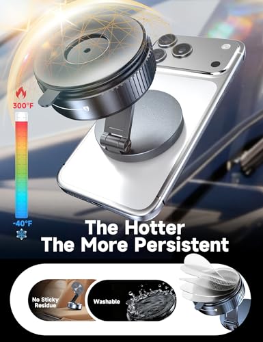 Magsafe Car Mount, Vacuum Magnetic Phone Holders for Your Car - color: Blue