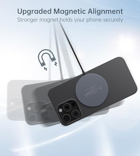 Magnetic Wireless Charger Stand + Charging Pad for iPhone Duo/18-12 Series - color: Gray