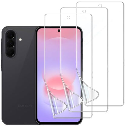 3 Pack Screen Protector Compatible for Samsung Galaxy A37 6.7 Inch, HD Clear Flexible Soft TPU Hydrogel Film for Samsung Galaxy A37 - Support Fingerprint Unlock, High Sensitivity - size: Samsung Galaxy A37