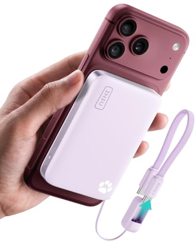 INIU for MagSafe Qi2.2 25W Portable Charger, Compact 10000mAh Power Bank - color: Purple