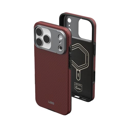 URBAN ARMOR GEAR UAG Designed for iPhone 17 Pro Max Case Fibr Armr - Compatible with MagSafe Military Grade Protective Cover, Solar Flare/Charcoal - color: Fibr Armr - Solar Flare/Charcoal